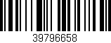 Código de barras (EAN, GTIN, SKU, ISBN): '39796658'