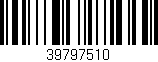 Código de barras (EAN, GTIN, SKU, ISBN): '39797510'