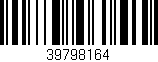 Código de barras (EAN, GTIN, SKU, ISBN): '39798164'