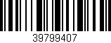 Código de barras (EAN, GTIN, SKU, ISBN): '39799407'