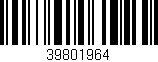 Código de barras (EAN, GTIN, SKU, ISBN): '39801964'