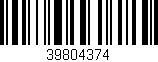 Código de barras (EAN, GTIN, SKU, ISBN): '39804374'