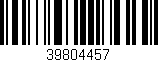 Código de barras (EAN, GTIN, SKU, ISBN): '39804457'