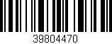 Código de barras (EAN, GTIN, SKU, ISBN): '39804470'