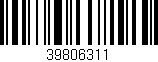 Código de barras (EAN, GTIN, SKU, ISBN): '39806311'