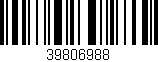 Código de barras (EAN, GTIN, SKU, ISBN): '39806988'