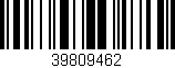 Código de barras (EAN, GTIN, SKU, ISBN): '39809462'