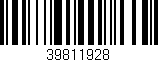 Código de barras (EAN, GTIN, SKU, ISBN): '39811928'