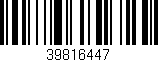 Código de barras (EAN, GTIN, SKU, ISBN): '39816447'
