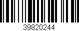 Código de barras (EAN, GTIN, SKU, ISBN): '39820244'