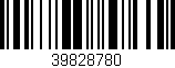 Código de barras (EAN, GTIN, SKU, ISBN): '39828780'