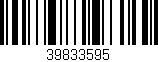 Código de barras (EAN, GTIN, SKU, ISBN): '39833595'
