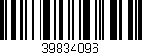 Código de barras (EAN, GTIN, SKU, ISBN): '39834096'