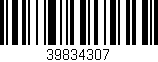 Código de barras (EAN, GTIN, SKU, ISBN): '39834307'