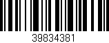 Código de barras (EAN, GTIN, SKU, ISBN): '39834381'
