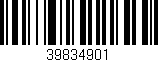 Código de barras (EAN, GTIN, SKU, ISBN): '39834901'