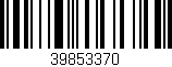 Código de barras (EAN, GTIN, SKU, ISBN): '39853370'
