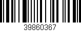 Código de barras (EAN, GTIN, SKU, ISBN): '39860367'