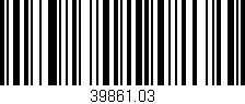 Código de barras (EAN, GTIN, SKU, ISBN): '39861.03'