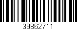 Código de barras (EAN, GTIN, SKU, ISBN): '39862711'