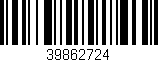 Código de barras (EAN, GTIN, SKU, ISBN): '39862724'