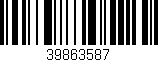 Código de barras (EAN, GTIN, SKU, ISBN): '39863587'