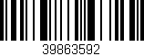 Código de barras (EAN, GTIN, SKU, ISBN): '39863592'