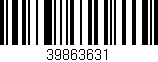 Código de barras (EAN, GTIN, SKU, ISBN): '39863631'