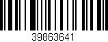 Código de barras (EAN, GTIN, SKU, ISBN): '39863641'