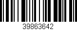 Código de barras (EAN, GTIN, SKU, ISBN): '39863642'