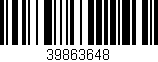 Código de barras (EAN, GTIN, SKU, ISBN): '39863648'