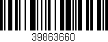 Código de barras (EAN, GTIN, SKU, ISBN): '39863660'