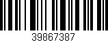 Código de barras (EAN, GTIN, SKU, ISBN): '39867387'