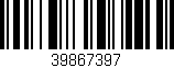 Código de barras (EAN, GTIN, SKU, ISBN): '39867397'
