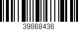 Código de barras (EAN, GTIN, SKU, ISBN): '39868436'