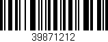 Código de barras (EAN, GTIN, SKU, ISBN): '39871212'