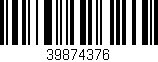 Código de barras (EAN, GTIN, SKU, ISBN): '39874376'