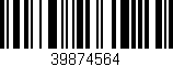 Código de barras (EAN, GTIN, SKU, ISBN): '39874564'