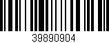 Código de barras (EAN, GTIN, SKU, ISBN): '39890904'
