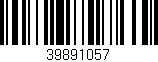 Código de barras (EAN, GTIN, SKU, ISBN): '39891057'