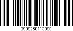 Código de barras (EAN, GTIN, SKU, ISBN): '3989258113090'