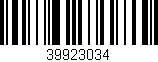 Código de barras (EAN, GTIN, SKU, ISBN): '39923034'
