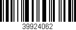 Código de barras (EAN, GTIN, SKU, ISBN): '39924062'