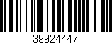 Código de barras (EAN, GTIN, SKU, ISBN): '39924447'