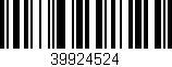 Código de barras (EAN, GTIN, SKU, ISBN): '39924524'