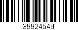 Código de barras (EAN, GTIN, SKU, ISBN): '39924549'