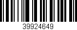 Código de barras (EAN, GTIN, SKU, ISBN): '39924649'