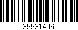 Código de barras (EAN, GTIN, SKU, ISBN): '39931496'