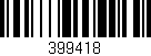 Código de barras (EAN, GTIN, SKU, ISBN): '399418'
