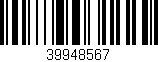 Código de barras (EAN, GTIN, SKU, ISBN): '39948567'
